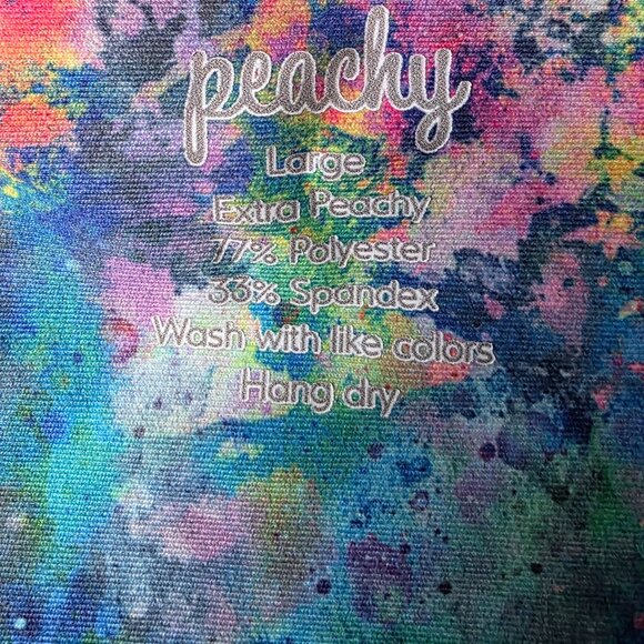 NWOT PEACHY (LG) "EXTRA PEACHY" Active W/O Affinity Fabric Shorts - Picture 6 of 6